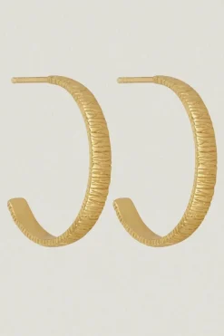 AGAVE HOOP EARRING GOLD