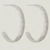 AGAVE HOOP EARRING SILVER