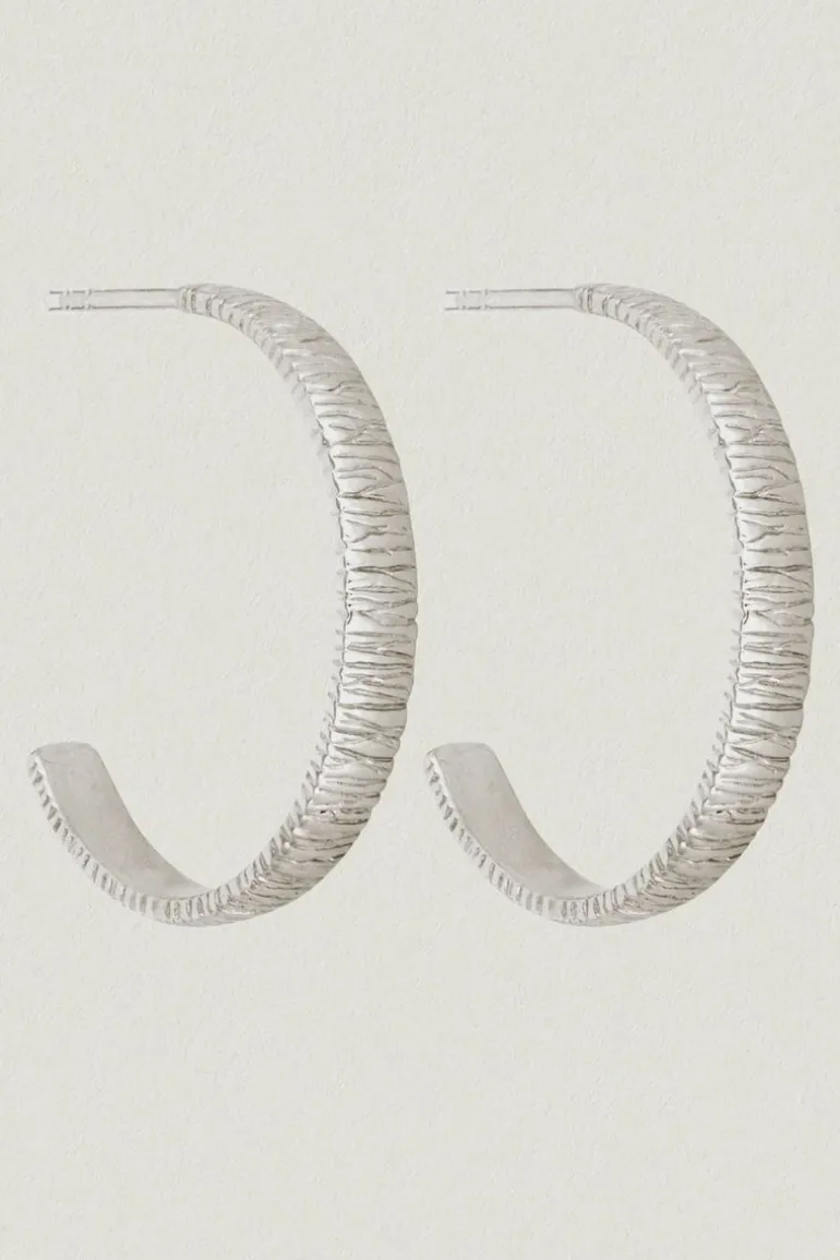 AGAVE HOOP EARRING SILVER