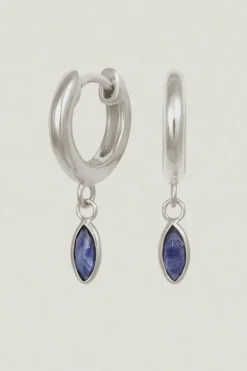 Alessandra Earrings Iolite Silver