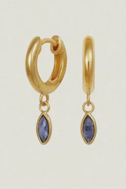 Alessandra Earrings Iolite Gold