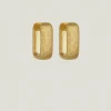 Alida Square Hoops Gold Vermeil
