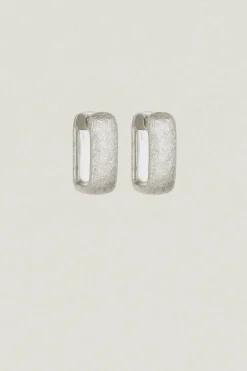 Alida Square Hoops Sterling Silver