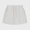 Amalfi Stripe Linen Short White