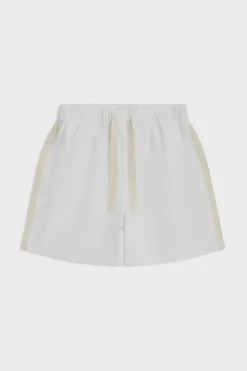 Amalfi Stripe Linen Short White