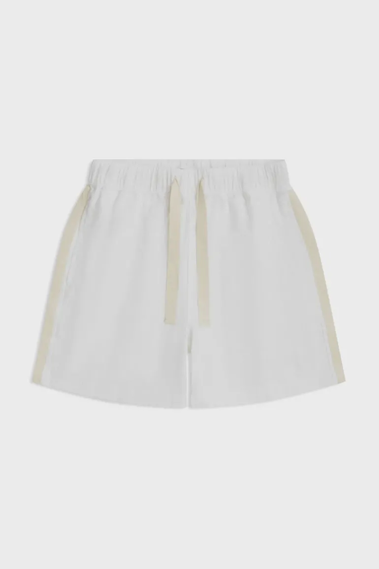 Amalfi Stripe Linen Short White