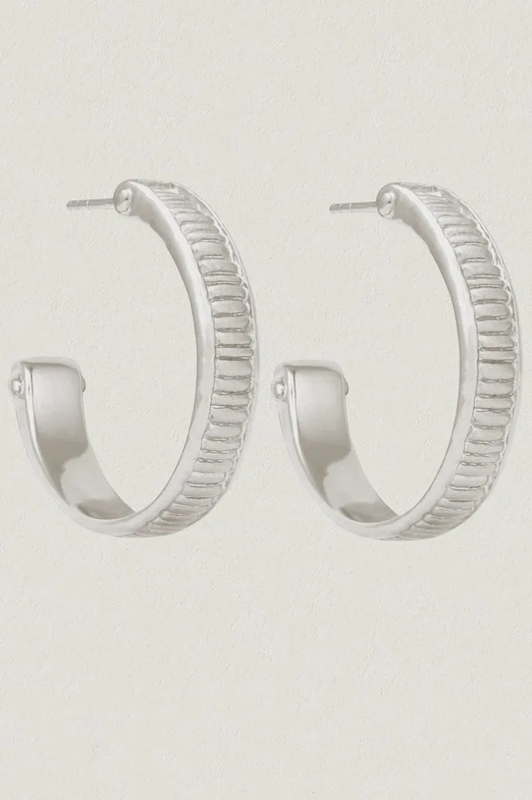 Arete Hoops Sterling Silver