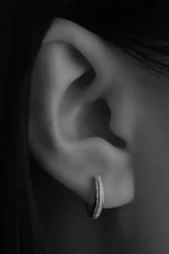 Arete Huggies Sterling Silver