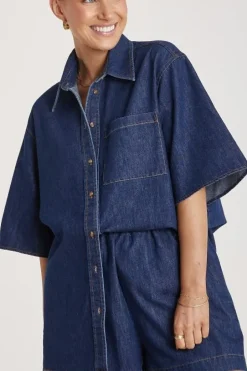 Arlo Denim Shirt - Dark Blue