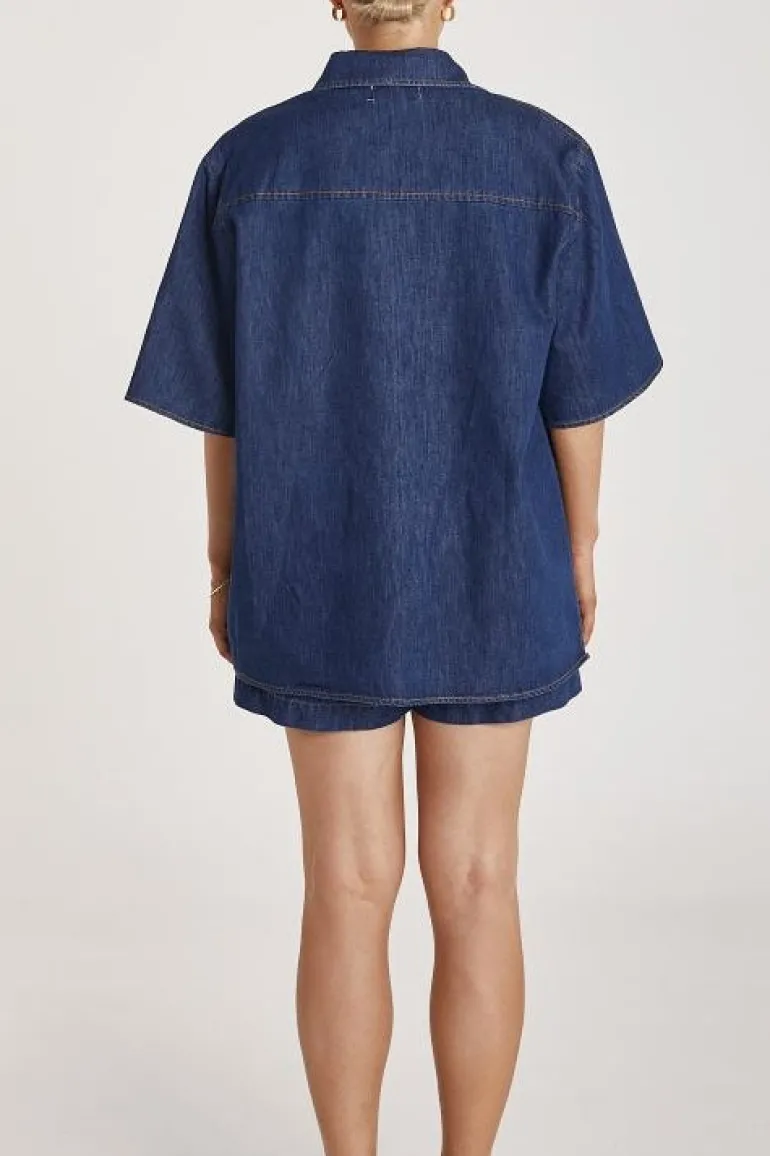 Arlo Denim Shirt - Dark Blue