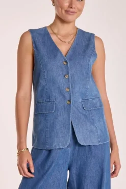 Arlo Denim Vest - Heritage Blue