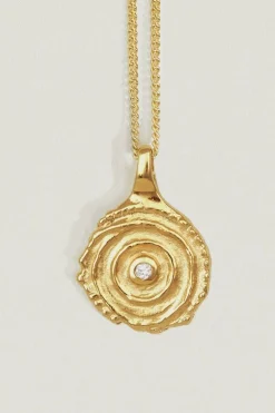 ASTER NECKLACE DIAMOND GOLD VERMEIL