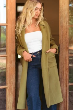 Averitt Wool Coat Olive