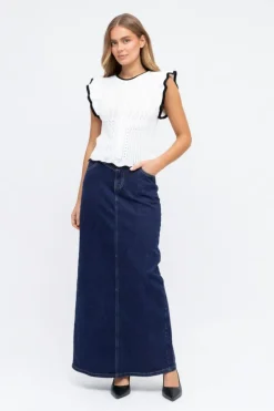 Axis Denim Maxi Skirt