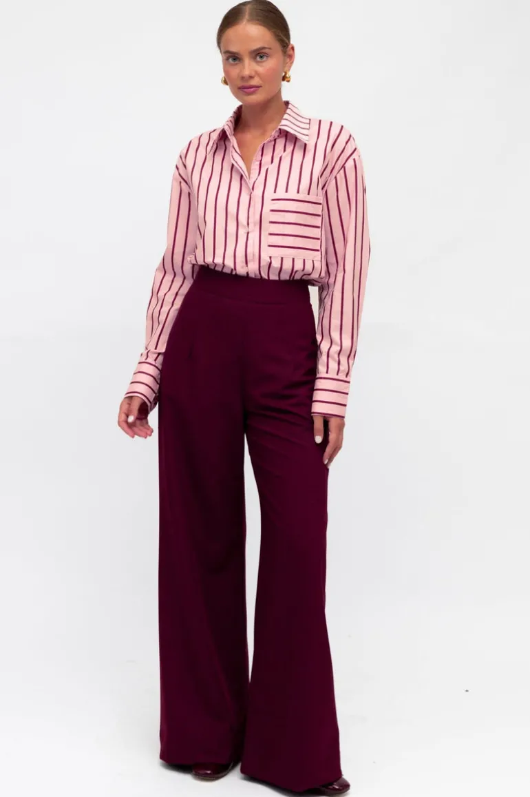 Azalea Stripe Shirt Pink/Red