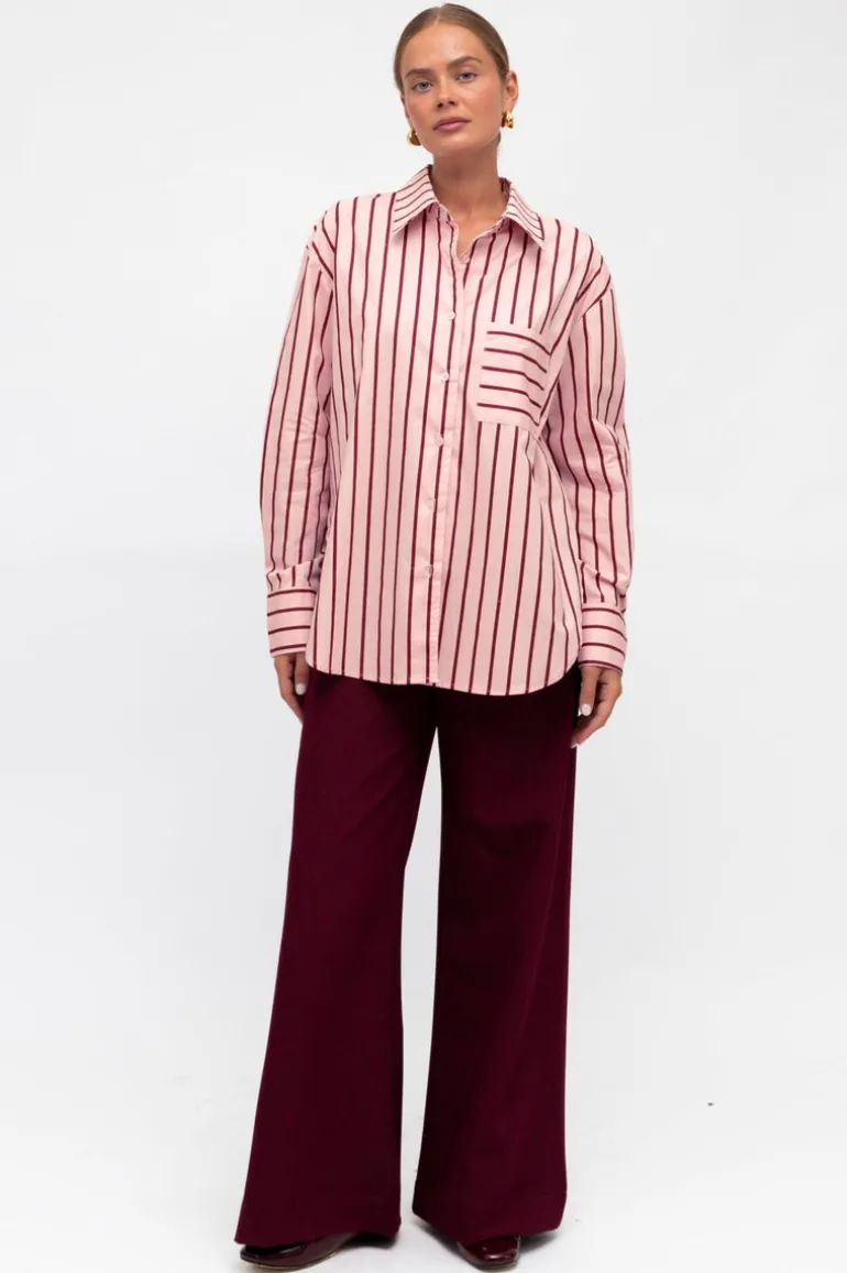 Azalea Stripe Shirt Pink/Red