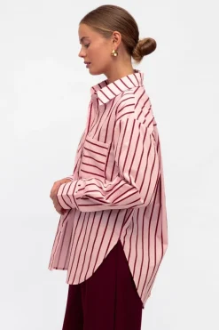 Azalea Stripe Shirt Pink/Red