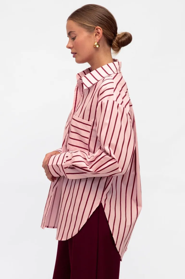 Azalea Stripe Shirt Pink/Red