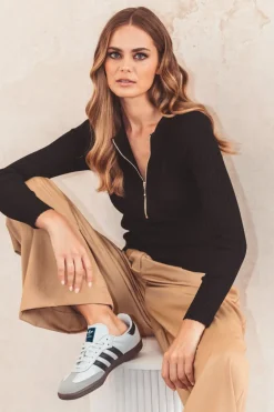 Bailey Zip up Knit Top