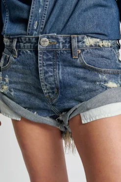 Bandits Low Waist Denim Shorts - Used Blue