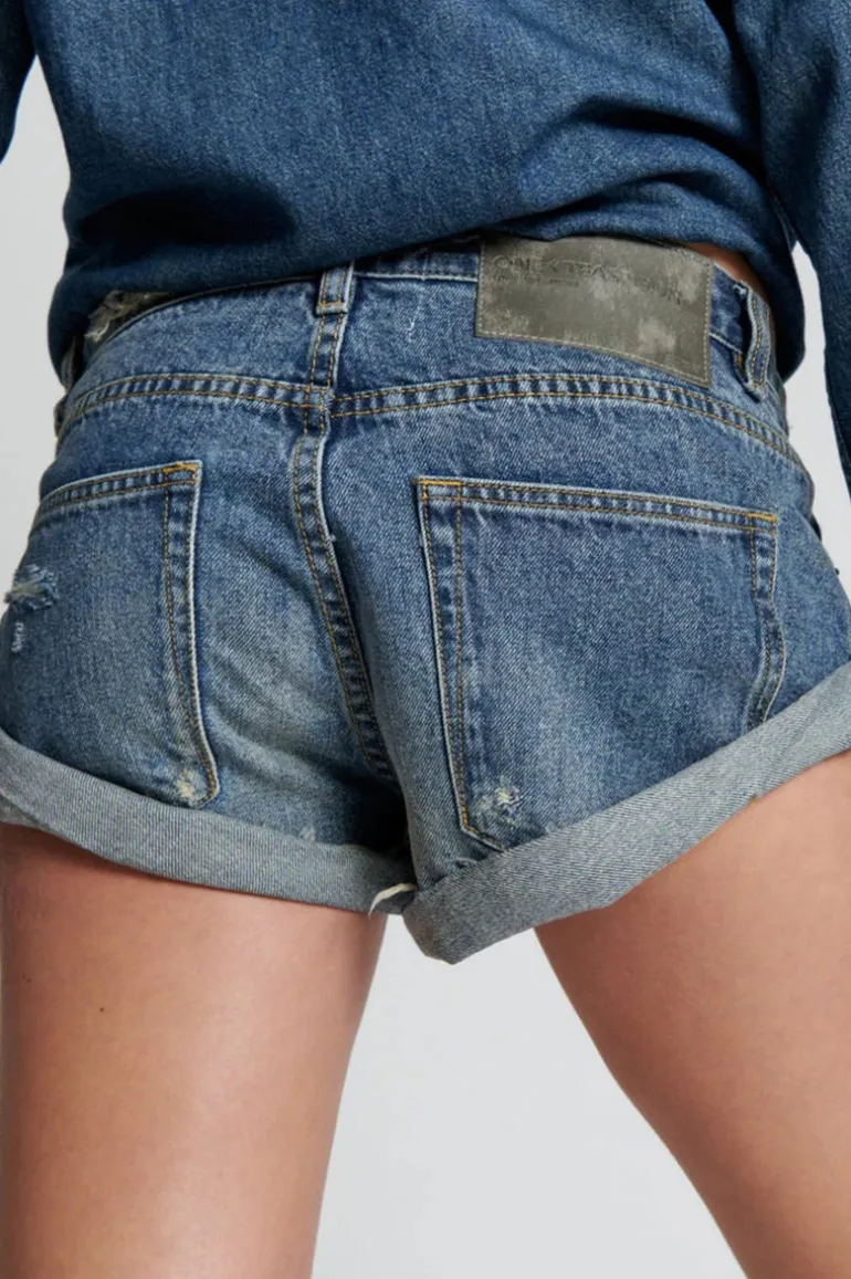 Bandits Low Waist Denim Shorts - Used Blue