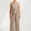 Baylor Check Peplum Top