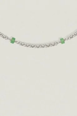 BIA GREEN AVENTURINE NECKLACE SILVER