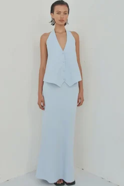 Brioni Maxi Skirt Sky Blue