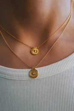Capella Coin Necklace Gold Vermeil