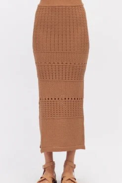 Carousel Knit Skirt Chocolate