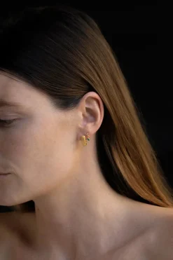 Ceres Drop Studs Gold Vermeil