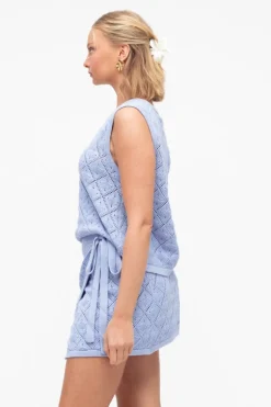 Chloe Crochet Skirt sky