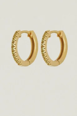 Chloe Huggies Peridot Gold