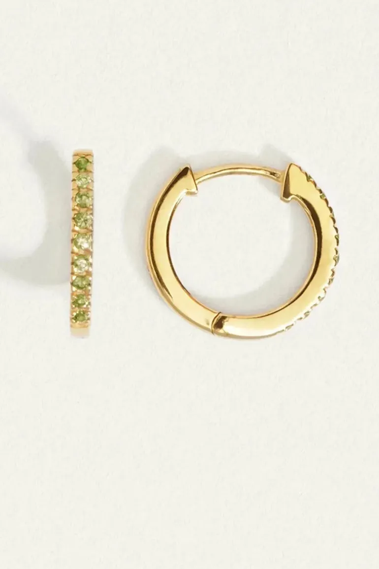 Chloe Huggies Peridot Gold