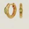 Chrysalis Earrings Peridot Gold