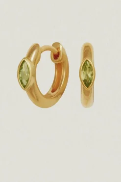 Chrysalis Earrings Peridot Gold