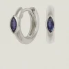 Chrysalis Earrings Sapphire Silver