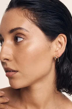 Chrysalis Earrings Sapphire Gold