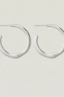 CIRCE HOOPS MEDIUM SILVER