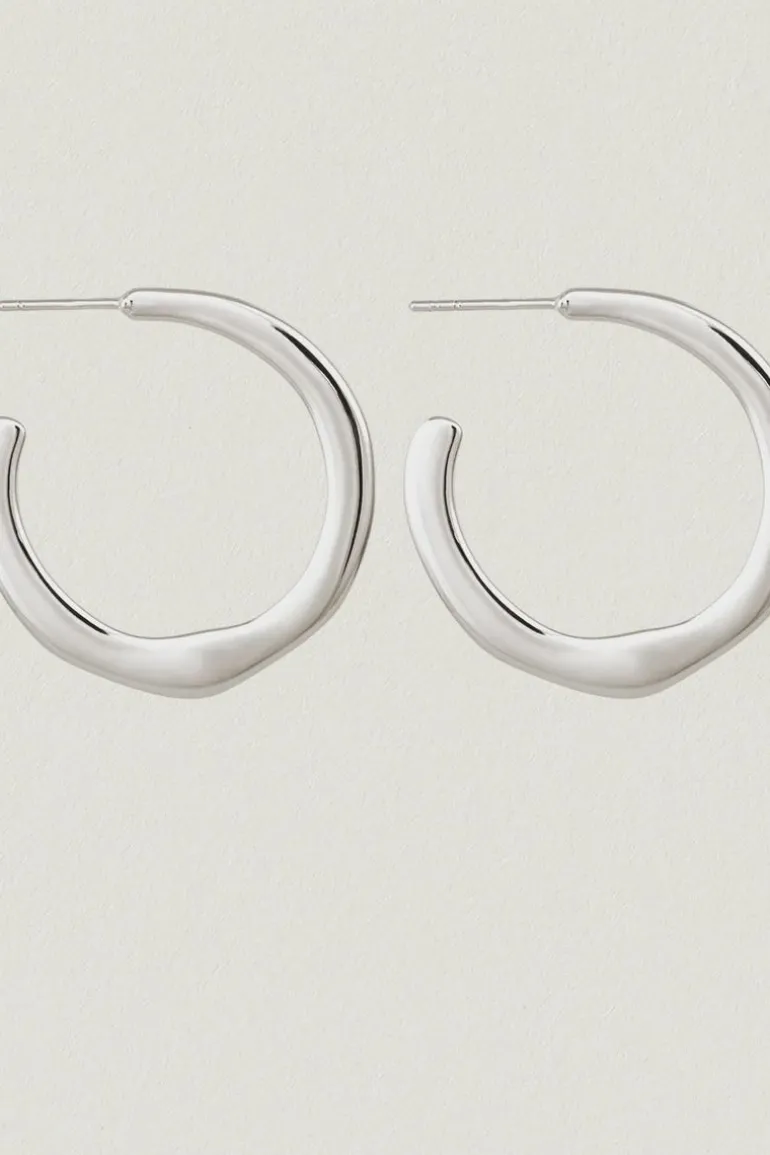 CIRCE HOOPS MEDIUM SILVER