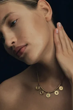 DENARII STATEMENT NECKLACE GOLD
