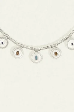 DENARII STATEMENT NECKLACE SILVER
