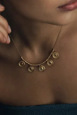 DENARII STATEMENT NECKLACE GOLD