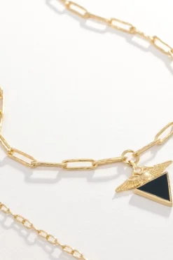 Empire Onyx Necklace GOLD