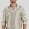 FARRELLY SHIRT JASPER GREEN STRIPE