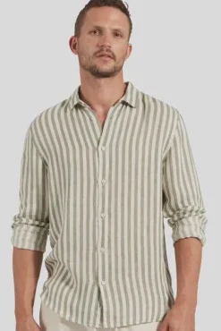 FARRELLY SHIRT JASPER GREEN STRIPE
