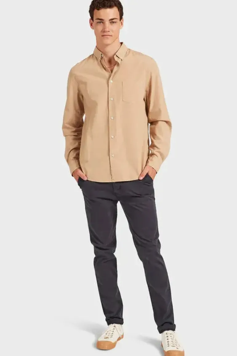 Frank Poplin Shirt Nougat Beige