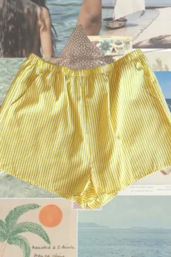 Freshly Squeezed Yellow Striped Shorts