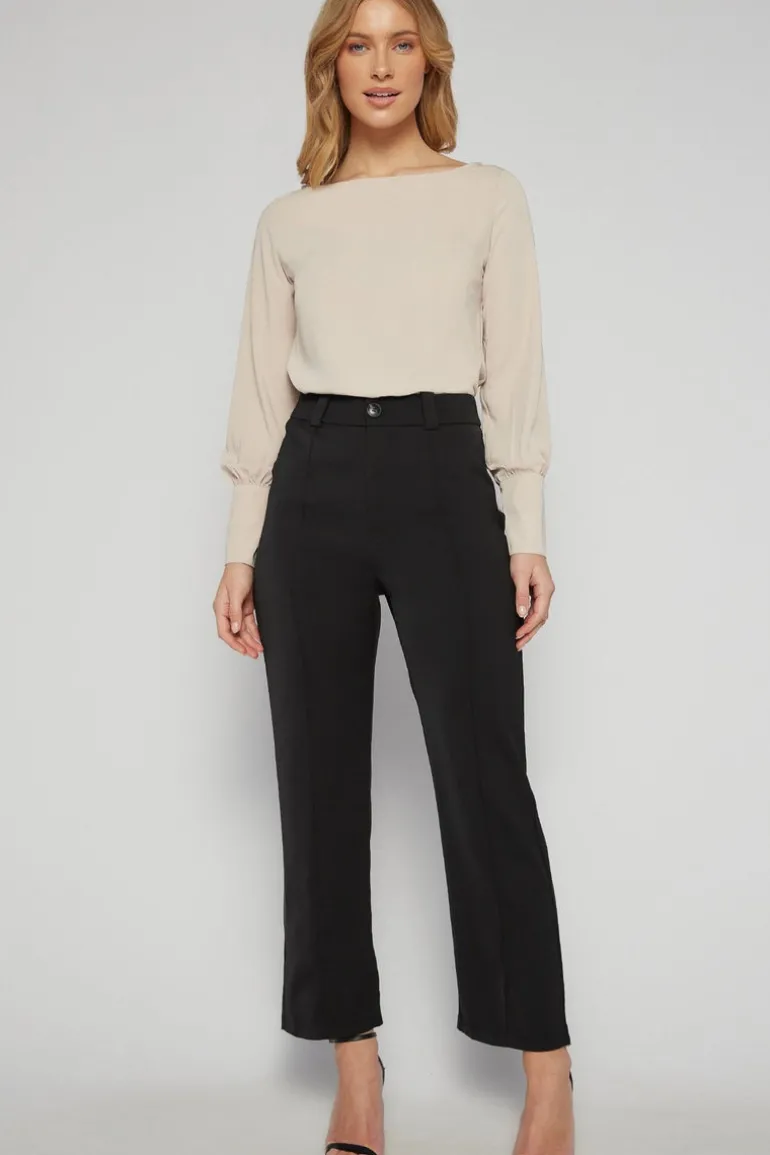 Front Seam Detail Cigarette Pants