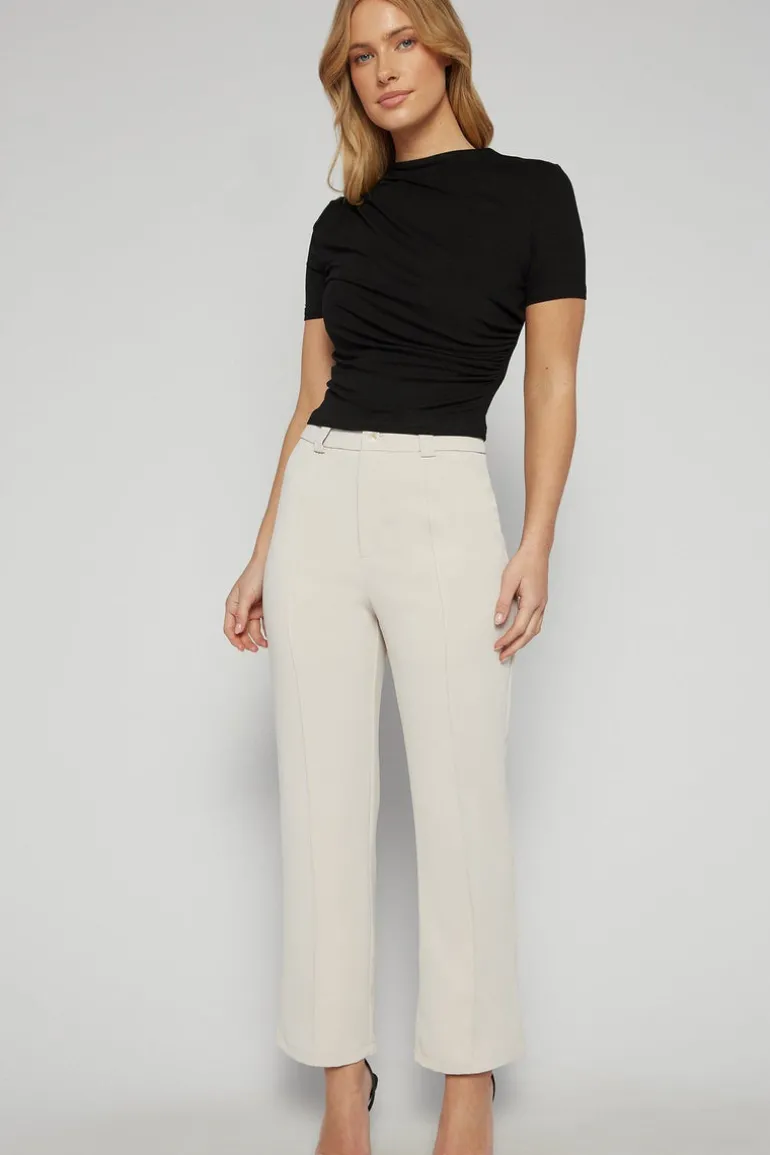 Front Seam Detail Cigarette Pants